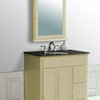 Vanity With Baltic Brown Granite Top And Mirror, Yellow, 36"