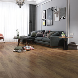 6.5mm w/pad Vancouver Walnut Waterproof Rigid Vinyl Plank Flooring 8 in. Wide X 60 in. Long - Flooring