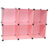 Expandable Polypropylene Cube Storage, Pink