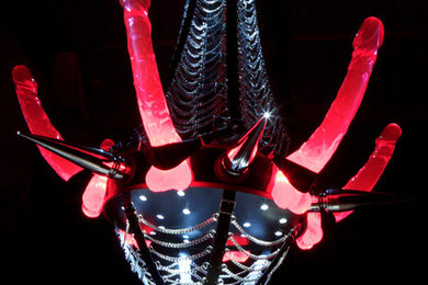 Erotic Phallic chandelier club lighting London