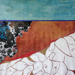 White Shell Beach - Mixed Media Art