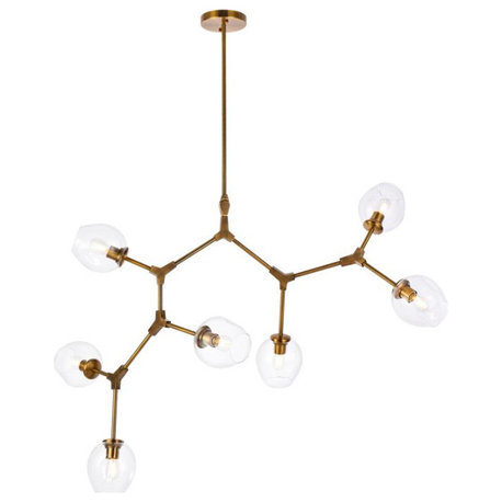 Cerys 7-Light Brass Chandelier