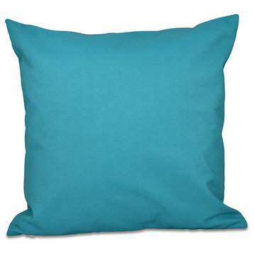 Solid Color Decorative Pillow, Lake Blue, 18"x18"