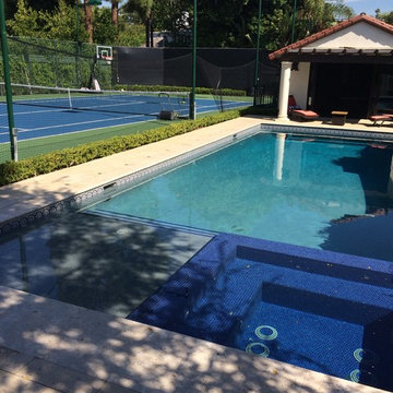 Beverly Hills pool with underwater viewing glass