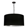 Black With Black/Silver Drum Shade