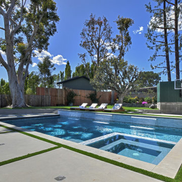 sport court waterfall and guest house private entry