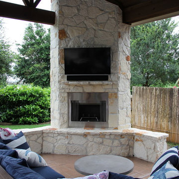 Outdoor Living Project: Patio Cover with Fireplace, Pergola, and Outdoor Kitchen