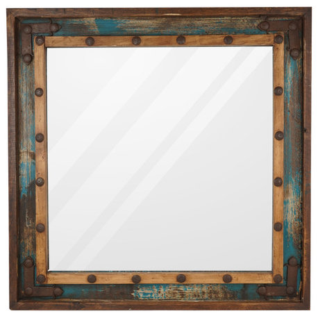 El Paso Vanity Accent Mirror, Turquoise, 31x31