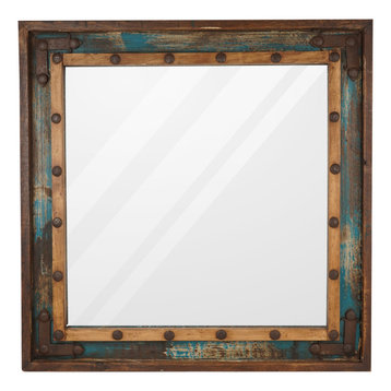 El Paso Vanity Accent Mirror, Turquoise, 31x31