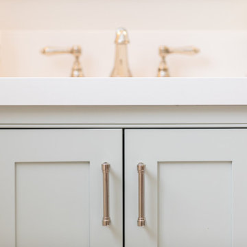 Eton Master Bath Remodel with Built-In Washer Dryer Custom Cabinet in Towson