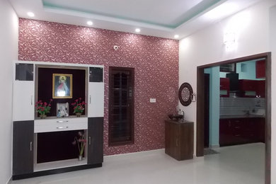 Inspiration for an asian living room remodel in Bengaluru