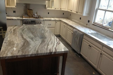 Elegant kitchen photo in Boston