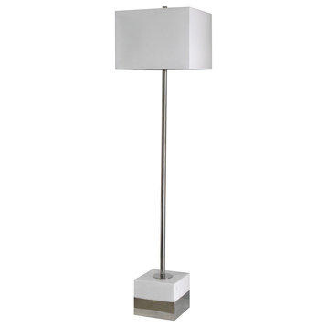 BETHEL INTERNATIONAL JFL49GH-PN 1-Light Floor Lamp,Polished Nickel