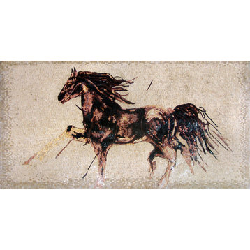 Marble Mosaic - Horse Gallop, 59x31