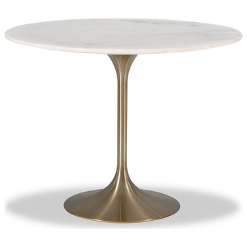 Brass Round Pedestal Dining Table | Liang & Eimil Telma