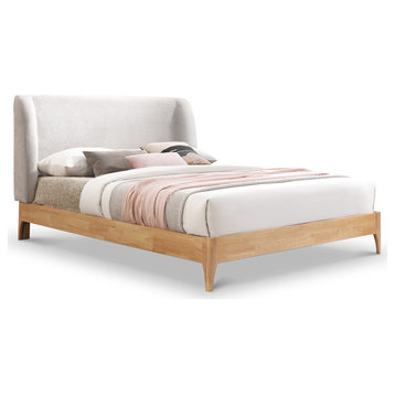Ventura Upholstered Bed, Grey, Queen