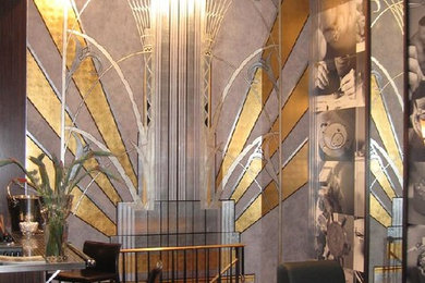 Home design - large modern home design idea in New York