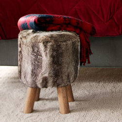 FAUX FUR STOOL - Footstools And Ottomans