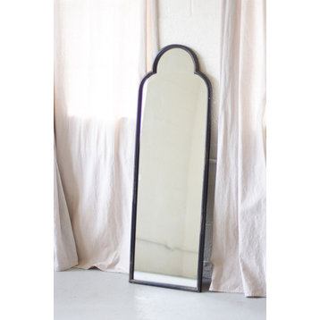 Kalalou Chh1019 Antique Black Iron Mirror With Arched Top