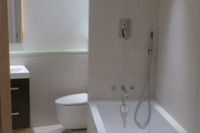 Design ideas for a medium sized modern bathroom in London.