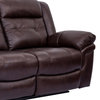 Marcel Manual Reclining Sofa, Dark Brown Genuine Leather