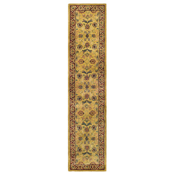 Safavieh Classic Collection CL398 Rug, Gold/Red, 2'3"x8'