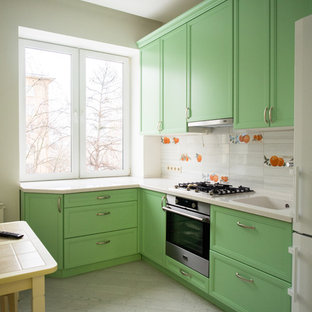 Мятная кухня в сталинке на Ленинском проспекте