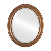 Messina Framed Oval Mirror, Sunset Gold, 15x19
