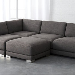 gybson 4-piece earth grey sectional sofa | CB2 - Baby And Kids