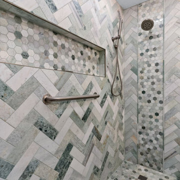 Stunning extra large tile shower