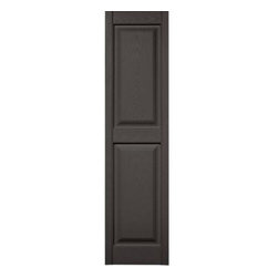 Builders Edge - Builders Edge Shutters. 15 in. x 59 in. Raised Panel Shutters Pair #018 Tuxedo G - Window Blinds