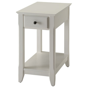 Urban Designs Bega Wooden Accent Side Table, White