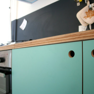 Retro cucina in pittura lavabile
