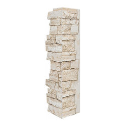 142-36-BRIGHTON WIDE STACKED STONE CORNER 36"H X 11"W X 1 1/4"D - Wall Panels