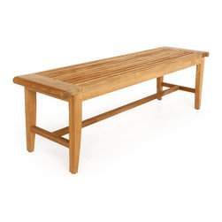 Laguna 5ft Teak Backless Bench - Outdoor Benches