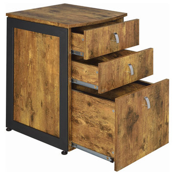 3-Drawer File Cabinet, Antique Nutmeg