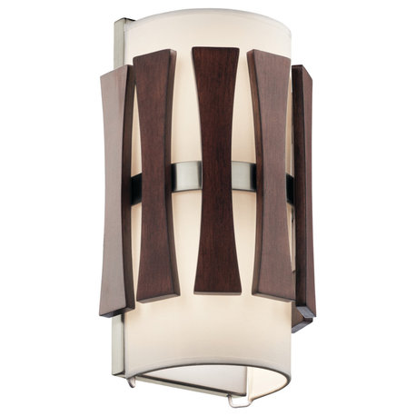 Kichler 43756AUB Two Light Wall Sconce, Auburn Stained Finish Finish