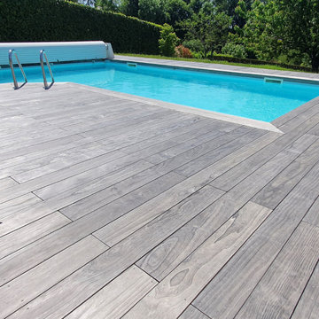 Accoya Color Grey pool decking