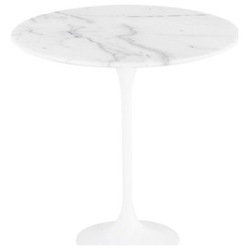 Jacob Stone Side Table - White,Default Title