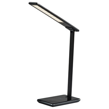 Declan LED AdessoCharge Wireless Charging Multi-Function Desk Lamp- Black