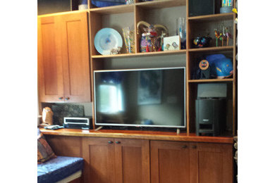 Example of a trendy family room design in Baltimore