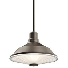 Shop Portfolio 12-in W Point Judith Olde Bronze Pendant Light with Frosted Shade