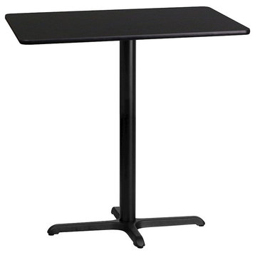 Flash Furniture Rectangular Laminate Table Top, 24"X42", Bar H Table Base