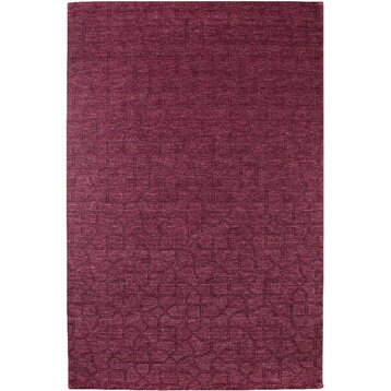 Rizzy Home Uptown UP2453 Red Solid Area Rug, Rectangular 5'6"x8'6"