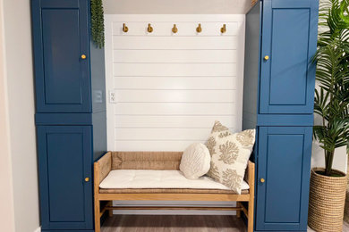 Inspiration for a coastal entryway remodel in Dallas