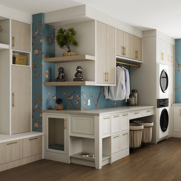 A Multifunctional Laundry/ Mudroom Designed with the Family Dog In Mind
