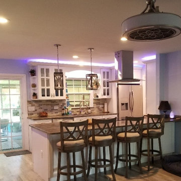 Transitional Kitchen Remodel Done in a White Shaker Door