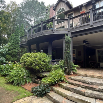BEFORE - Deck Build Using Pressure Treated Pine with Timbertech Deck Lighting