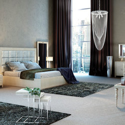A&X Glam Modern Champagne Bed - Platform Beds