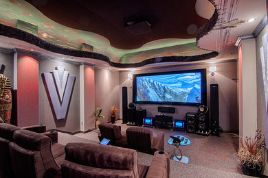 Home theater - contemporary home theater idea in Other